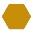 Wall hexagon kids ocher yellow