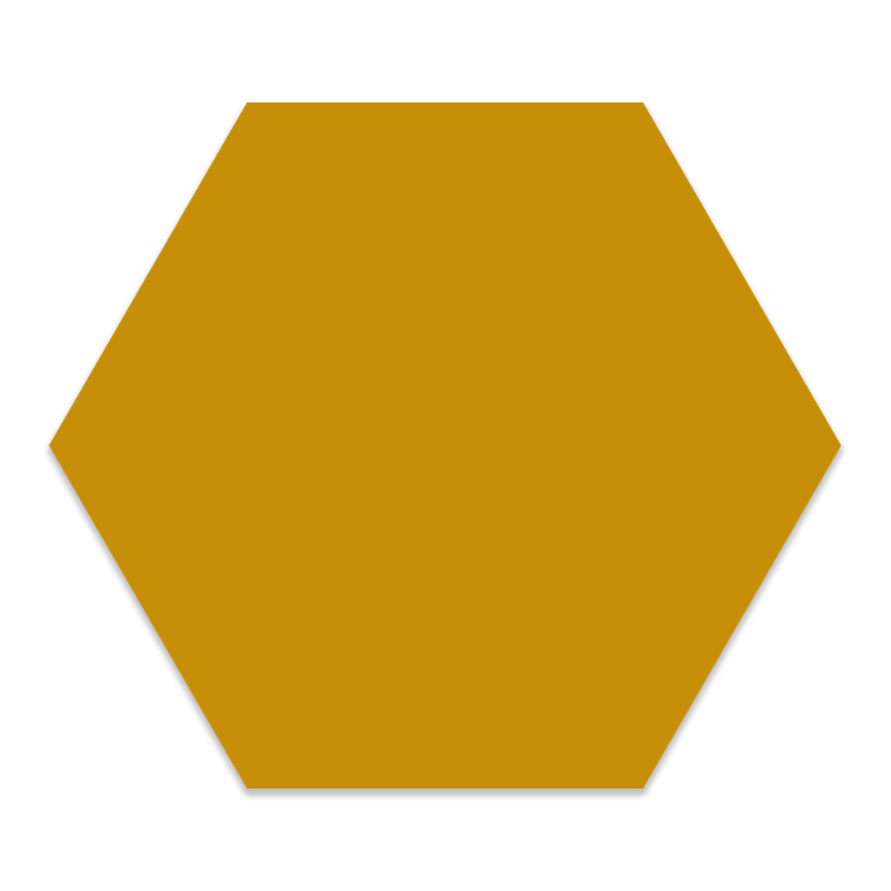 Wall hexagon kids ocher yellow