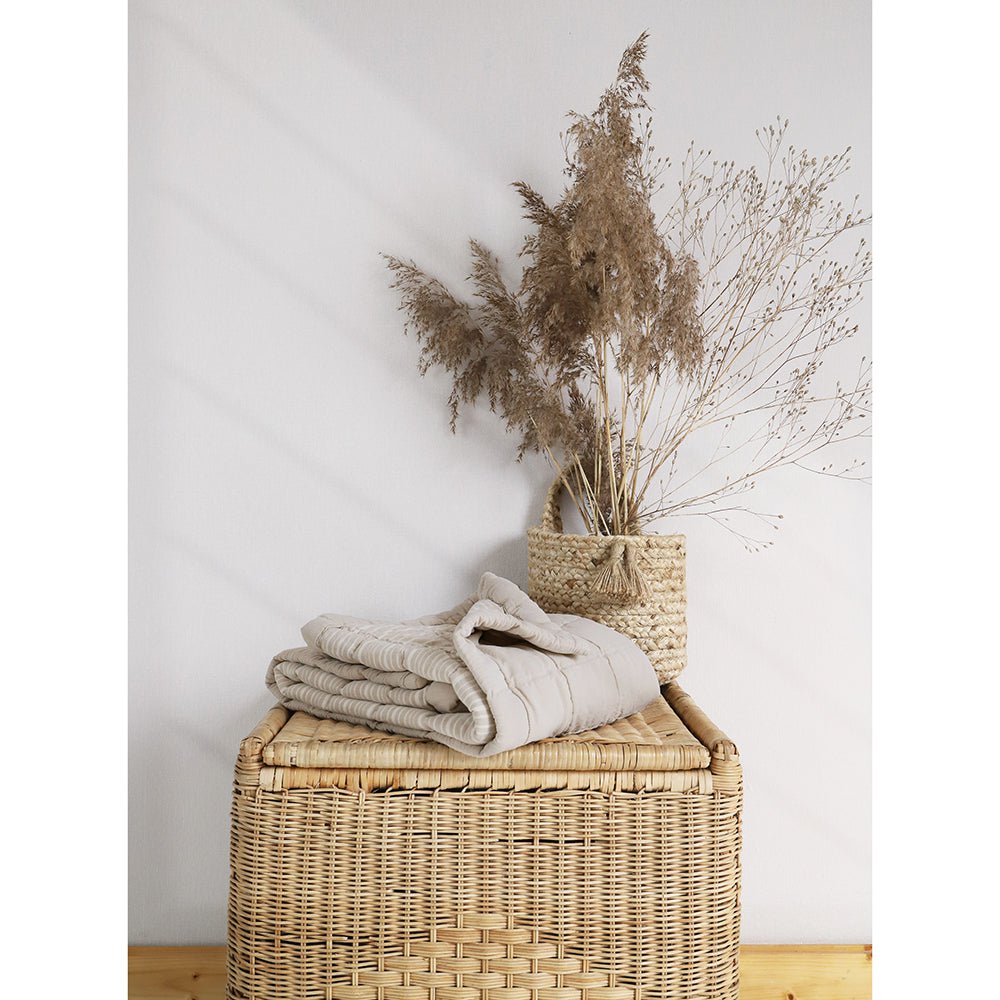 Babyrustdeken 87x100 cm katoen beige goud