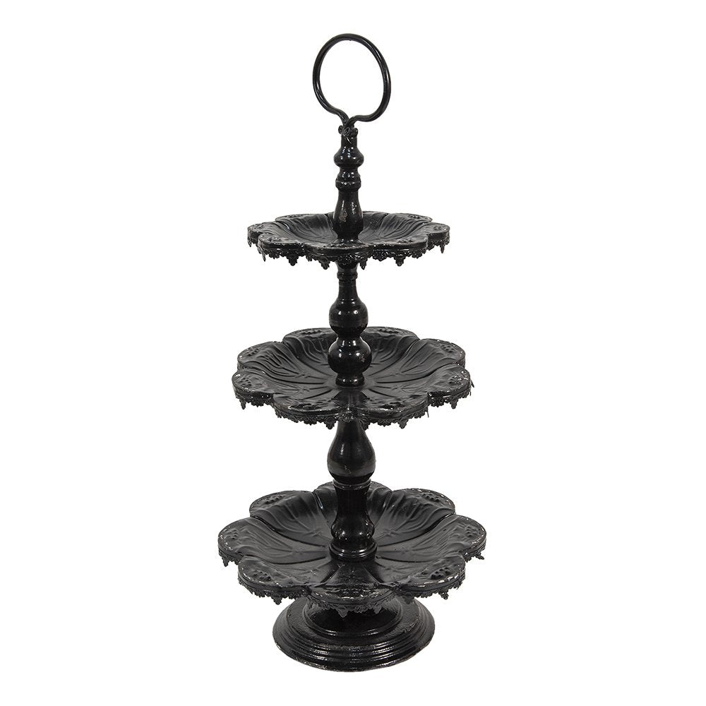 Etagère 3 laags Ø 33x71 cm zwart ijzer
