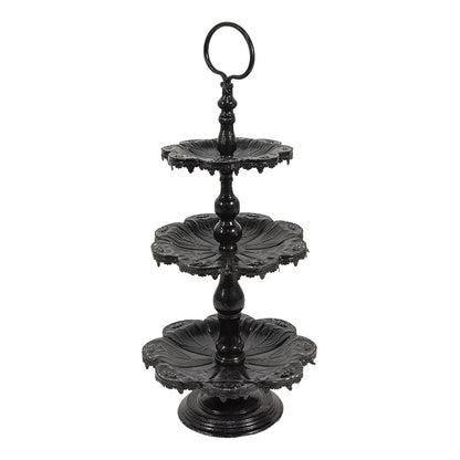 Etagère 3 laags Ø 33x71 cm zwart ijzer