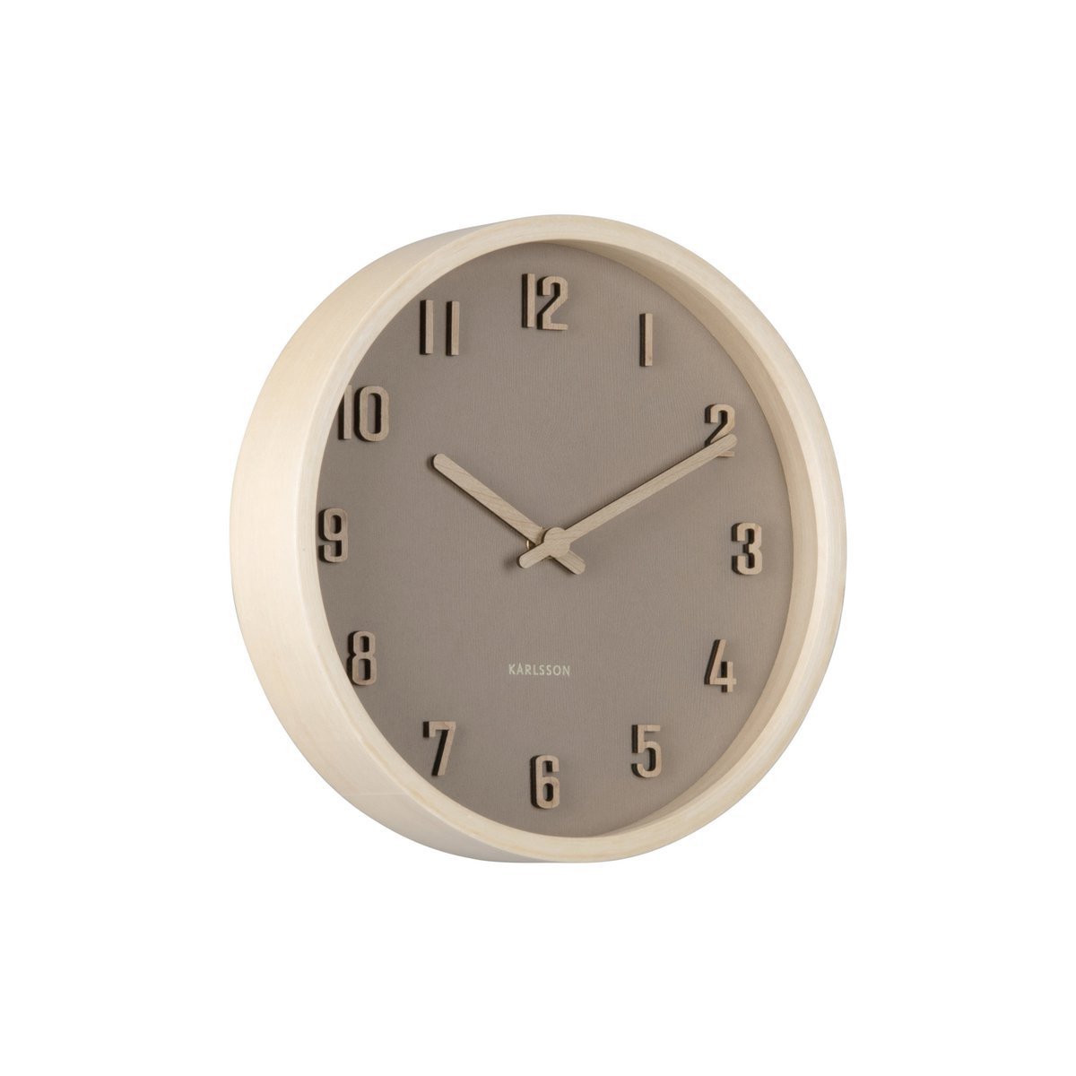 Wandklok 22 cm hout bruin