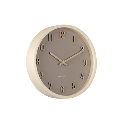 Wandklok 22 cm hout bruin