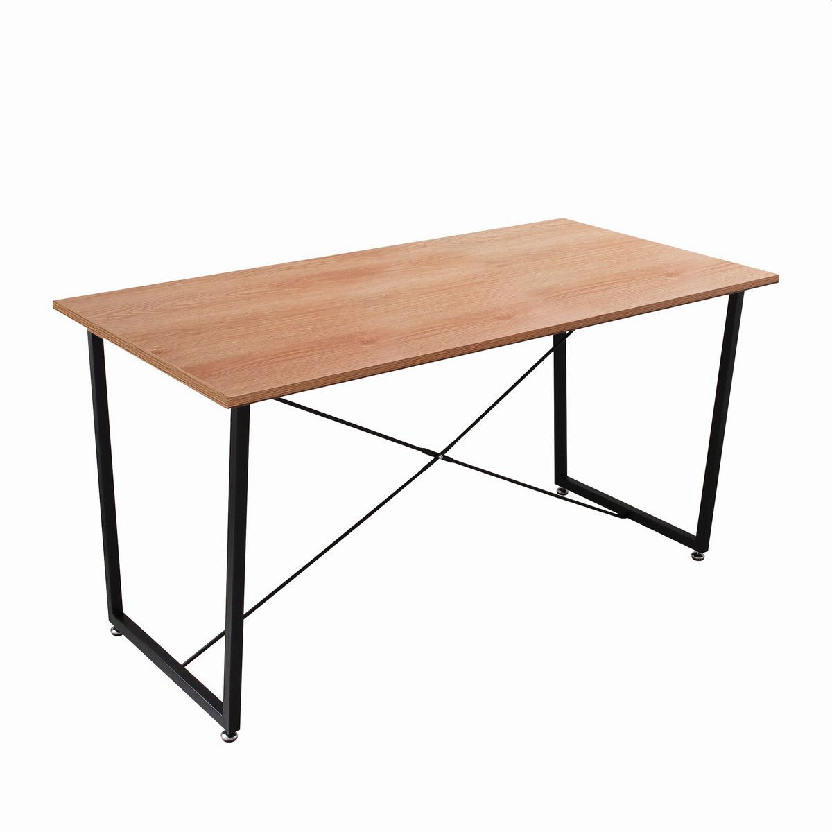 Eettafel 140x70x73 cm MDF acacia-look metaal zwart bruin