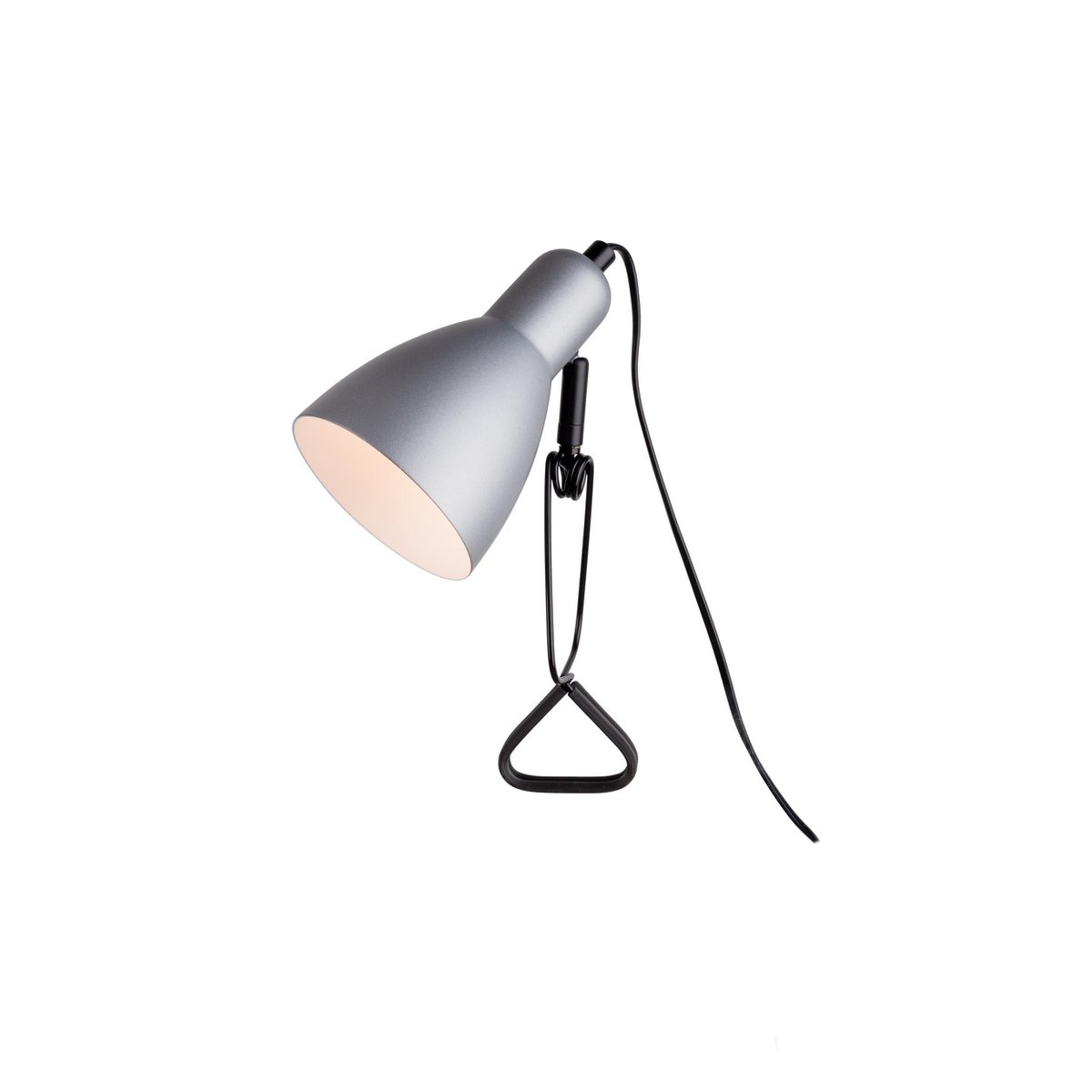 Klemtafellamp Mara zilver metaal 28 cm