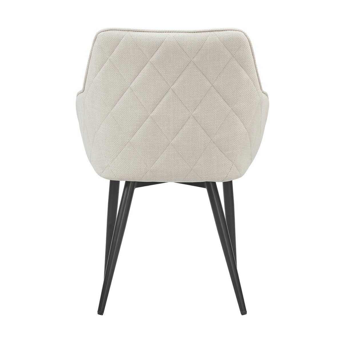 Eetkamerstoel structuurstof beige 61x60x85 cm