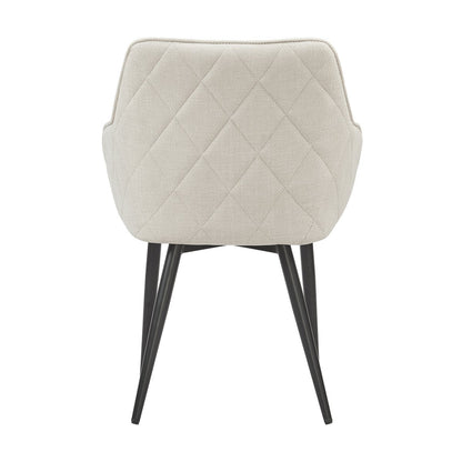 Eetkamerstoel structuurstof beige 61x60x85 cm