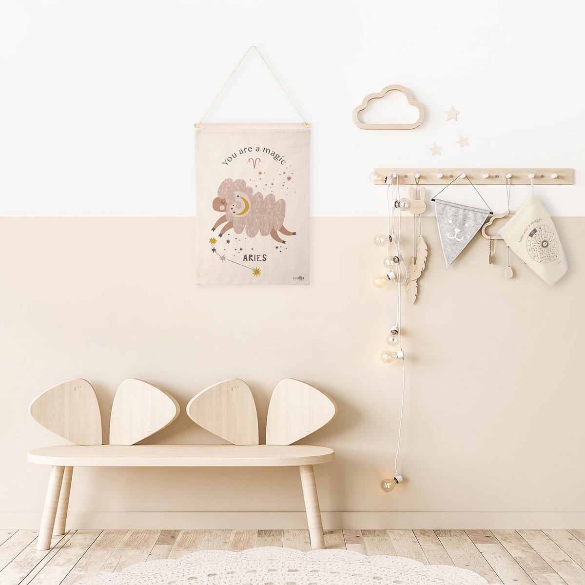 LITTLE ARIES children's wall art zodiac sign ram
