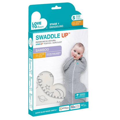 Love To Dream Babydoek Swaddle Up Bamboo Fase 1 S Sterren Crèmekleurig