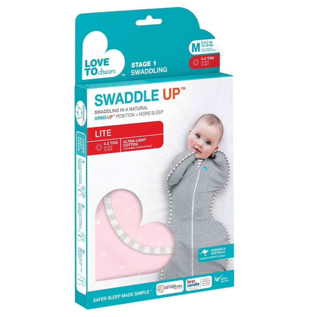 Love To Dream Babydoek Swaddle Up Lite Fase 1 M Roze
