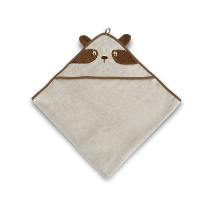 Babyhanddoek met capuchon 70x70 cm wit