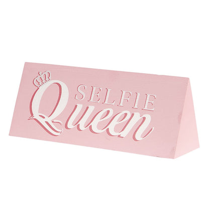 Text Board 20x6x8 cm Pink Wood Wall Board