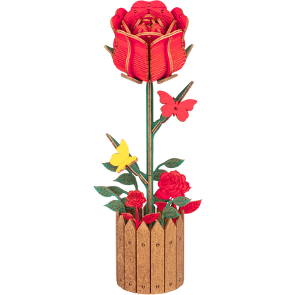 Houten bloem modelbouw roos 80 stukjes