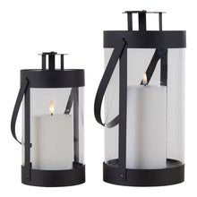 Bondi Lanterns - Black, steel/glass - Set of 2