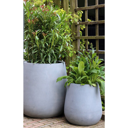 Plantenpot Vermont grey Ø44x46 cm fiberstone