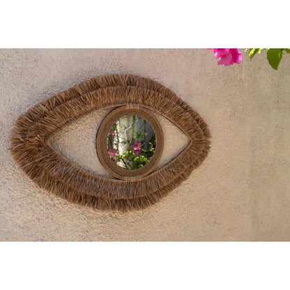 Oogspiegel raffia M naturel