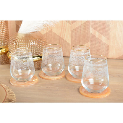 Waterglazen Arabisch 6 stuks transparant goud