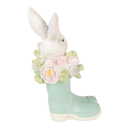 Decoration Figurine Rabbit 9x9x15 cm White Plastic