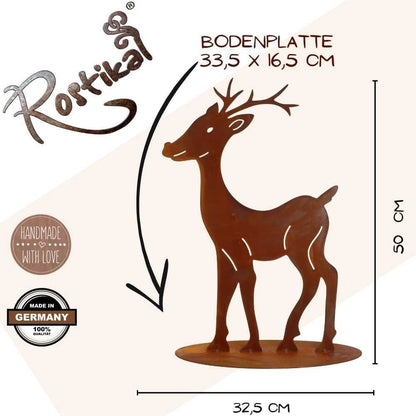 Christmas | Metal Decorative Reindeer | Garden Figure Deer