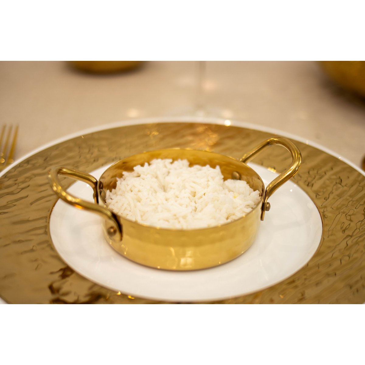 Mini steelpan goud 10.5x10.5x3.5 cm roestvrij staal