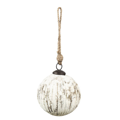 Kerstbal Ø 10 cm Beige Glas Kerstdecoratie