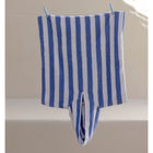 Kinderbadponcho blauw katoen