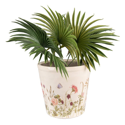 Bloempot Ø 21x19 cm roze beige keramiek