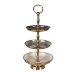 Etagère 3 laags Ø18x35 cm grijs