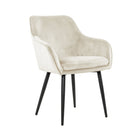 Dining chair cream velvet