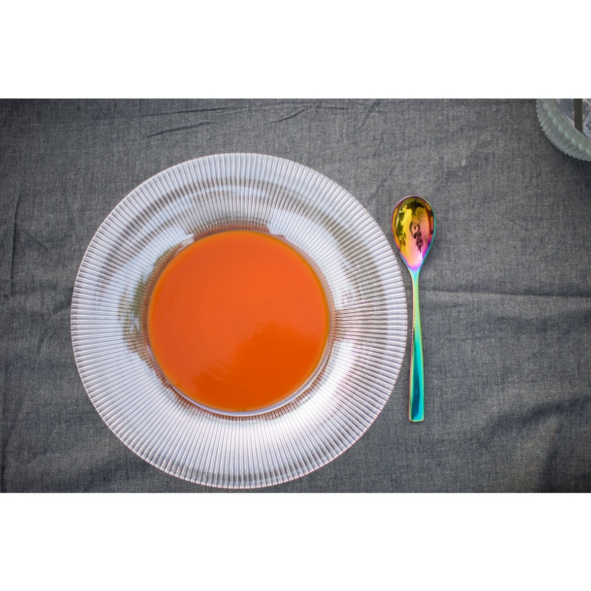 Bord rond 28 cm glas wit
