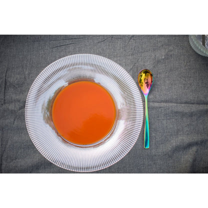 Bord rond 28 cm glas wit