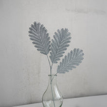 Decorative flower silver leaves h90cm