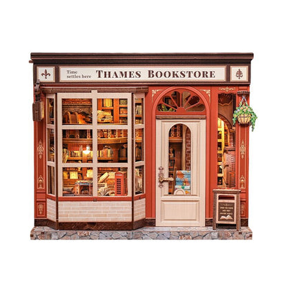 3D DIY huisje Thames Bookstore 22x14,3x17,7 cm hout