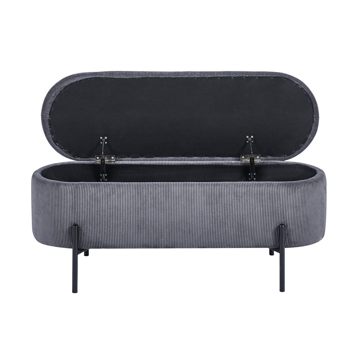 Daybed with storage function grey