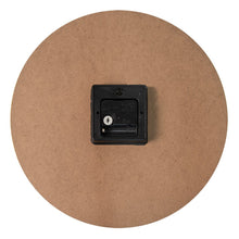 Wandklok 34 cm MDF bruin wit