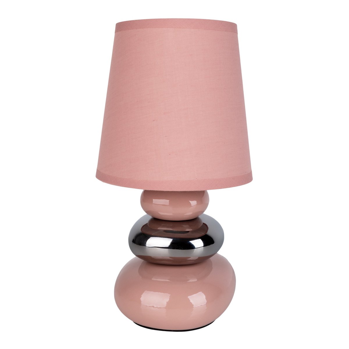 Ceramic Table Lamp "Stoney" Pink - Classical - Table Lamp - - Rose/Salmon - E14 - No information