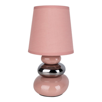 Ceramic Table Lamp "Stoney" Pink - Classical - Table Lamp - - Rose/Salmon - E14 - No information