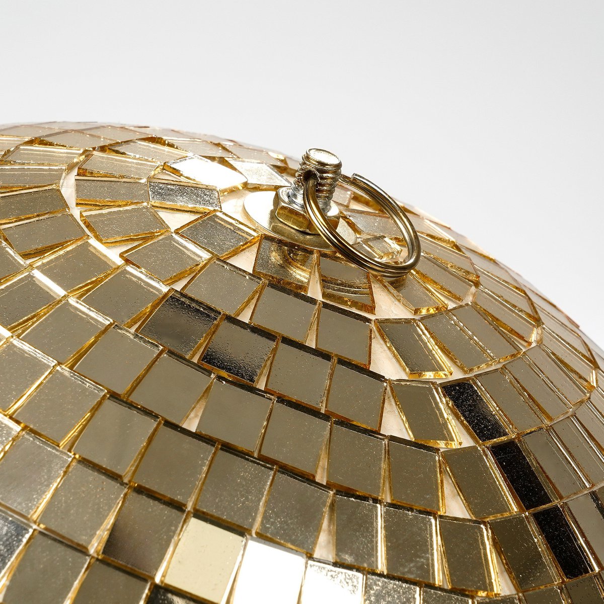 Discobal ornament 25 cm champagne spiegelglas