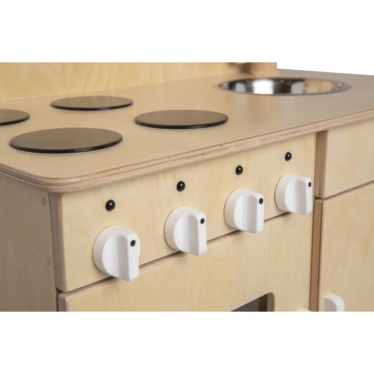 Van Dijk Toys Houten Speelgoed Keuken Peuters Naturel Wit