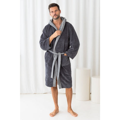 Teddy Duo Bathrobe Grijs