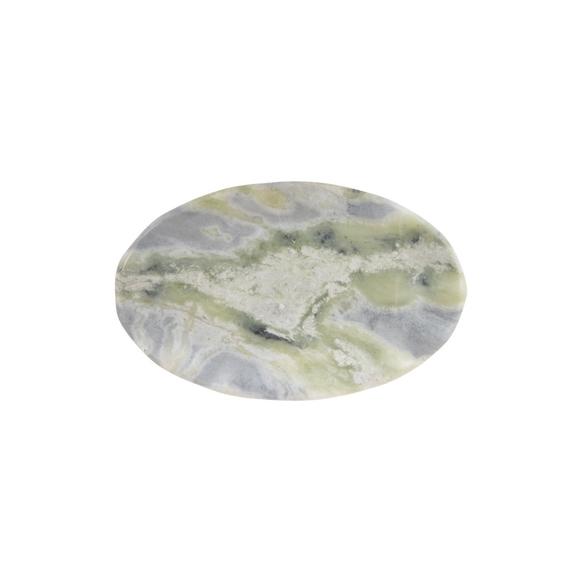 Dienblad ovaal 40x25 cm groen marmer