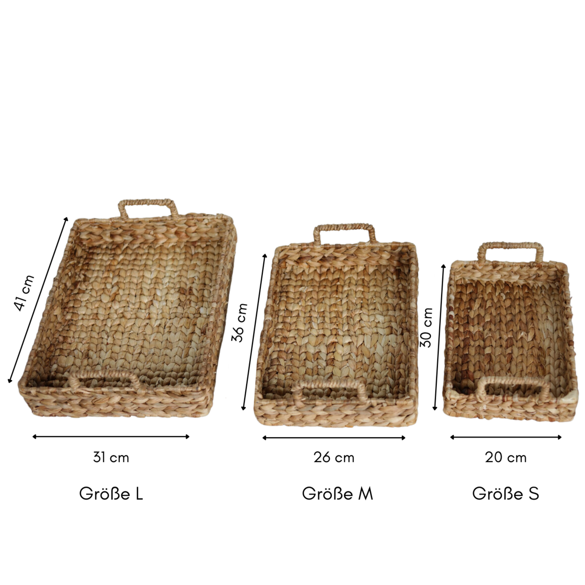 Dienblad waterhyacint S 30x20x6 cm