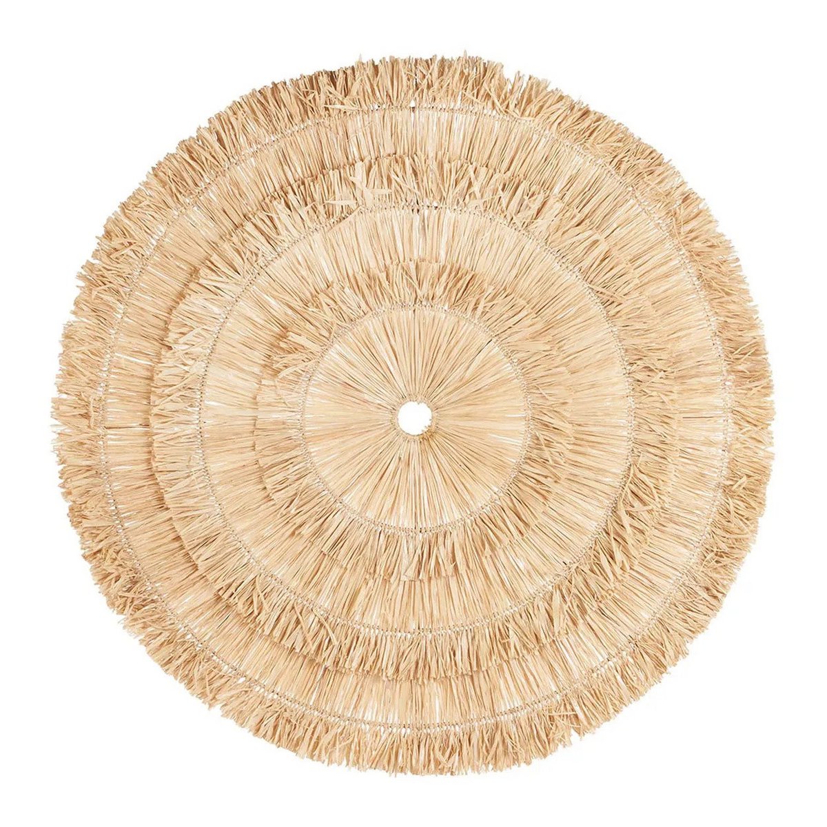 Wanddecoratie sisal naturel XL handgemaakt