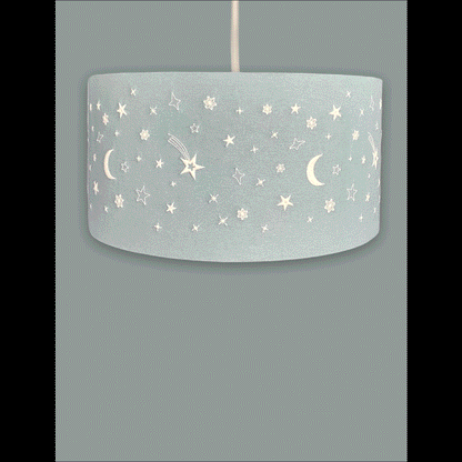 Plafondlampenkap 40 cm vintage blauw