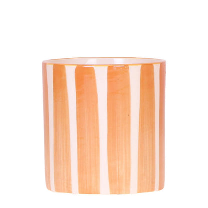 Sierpot keramiek oranje streep Ø9 cm