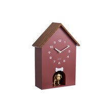 Wandklok hondenhuis 27x37 cm rood
