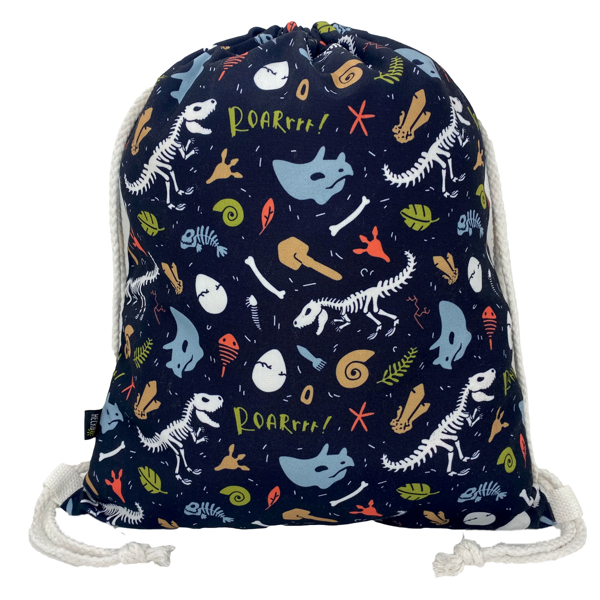 Heckbo Gymtas Dino Skeleton Stoer Voor Kinderen Met Kleuren