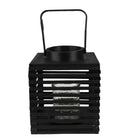 Wind Light 17x17x20 cm Black Bamboo Candle Holder