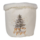 Storage basket Ø 15x15 cm White Brown Synthetic Christmas Tree Basket