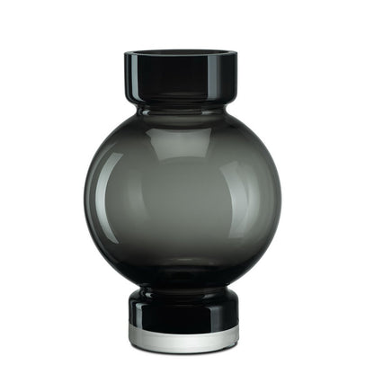 Vaas bolvorm 9 mm glas 25 cm grijs